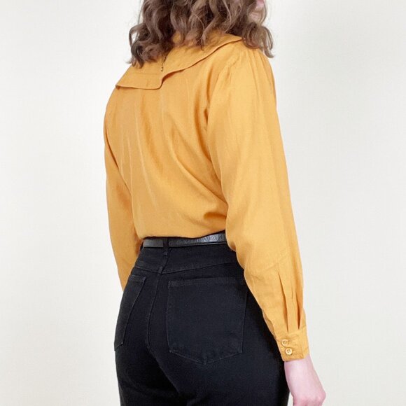 Vintage European Peter Pan Sailor Collar Blouse Shirt Peasant Cottagecore Boho - Picture 3 of 7